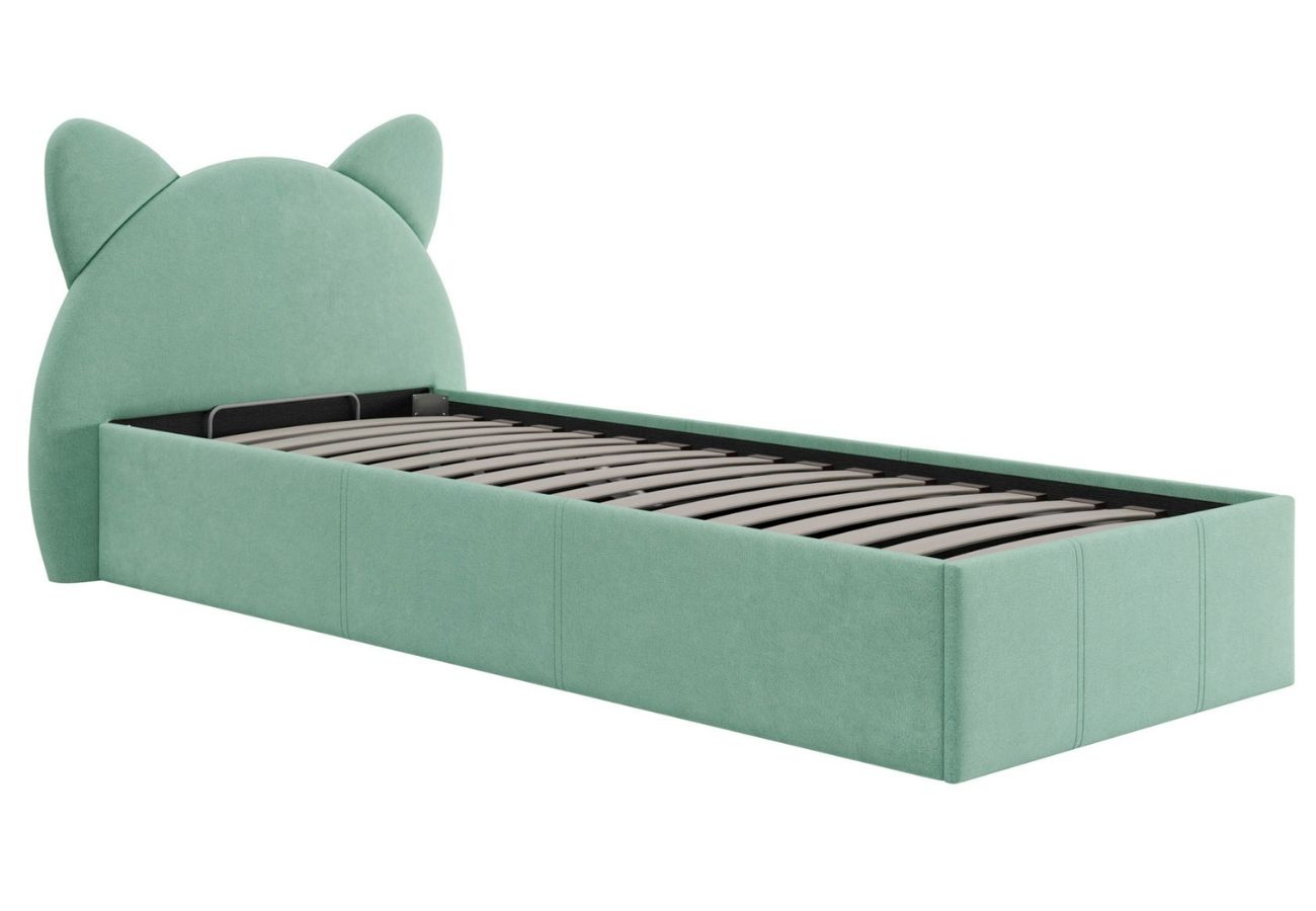 Кровать «Котенок» 90 см с подъемным механизмом Мятный