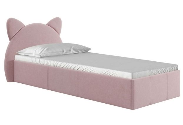Кровать «Котенок» 120 см с подъемным механизмом Розовый
