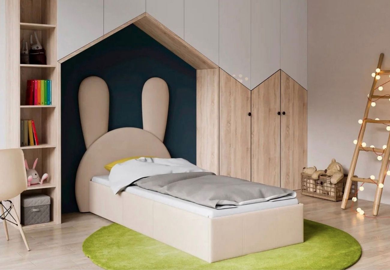 Кровать «Кролик» 120 см с подъемным механизмом Бежевый