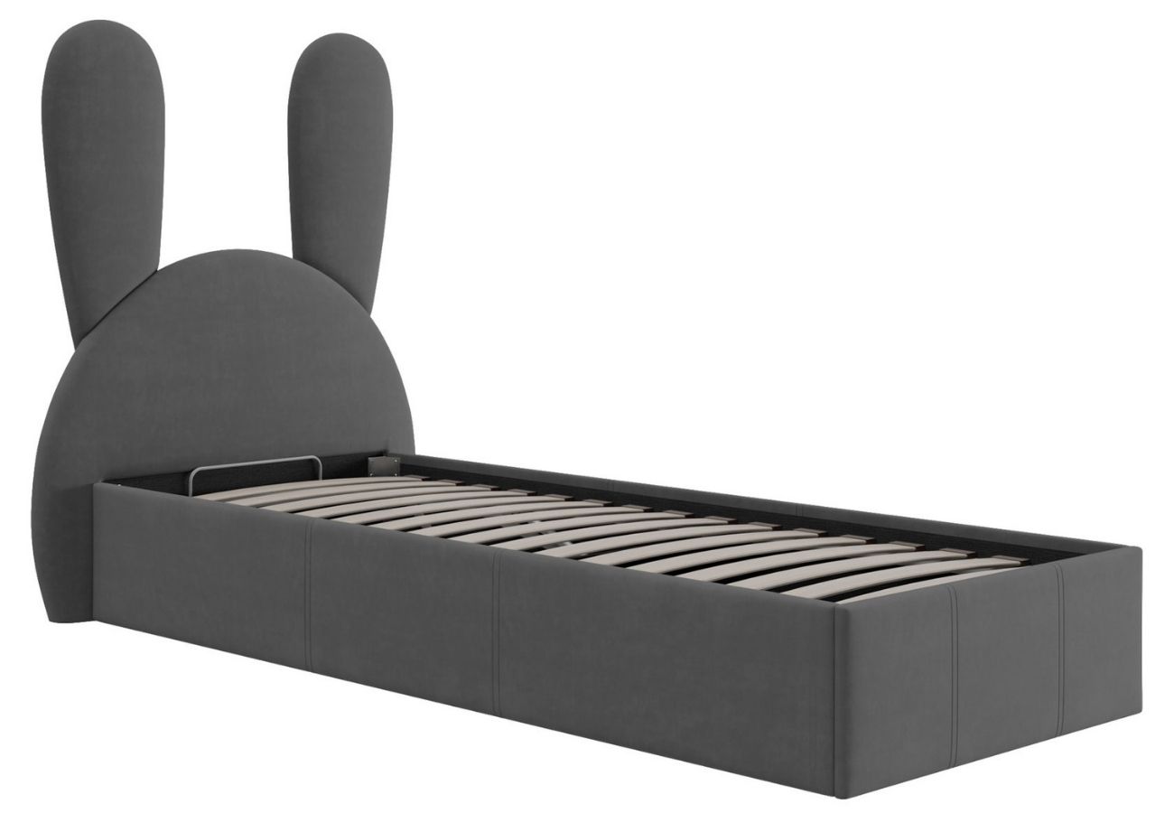 Кровать «Кролик» 90 см с подъемным механизмом Серый