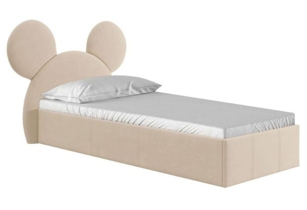 Кровать «Мышка» 90 см с подъемным механизмом Бежевый