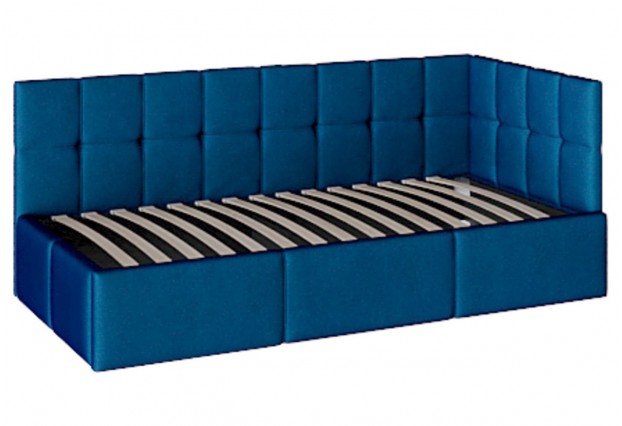 Кровать ОТТАВА с подъемным механизмом 90х200, Синий ткань Ловерс
