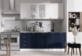 Кухня Агава Акация белая/Сапфир 2,0м МДФ