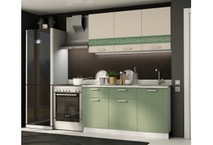 Кухня Милена (МДФ) 1,5 метра белый/шато крем - шато бали