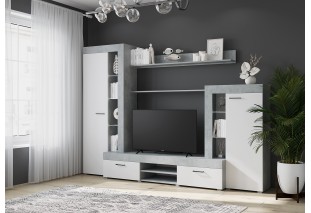 Гостиная  ДЕЛЬТА Бетон, Белый