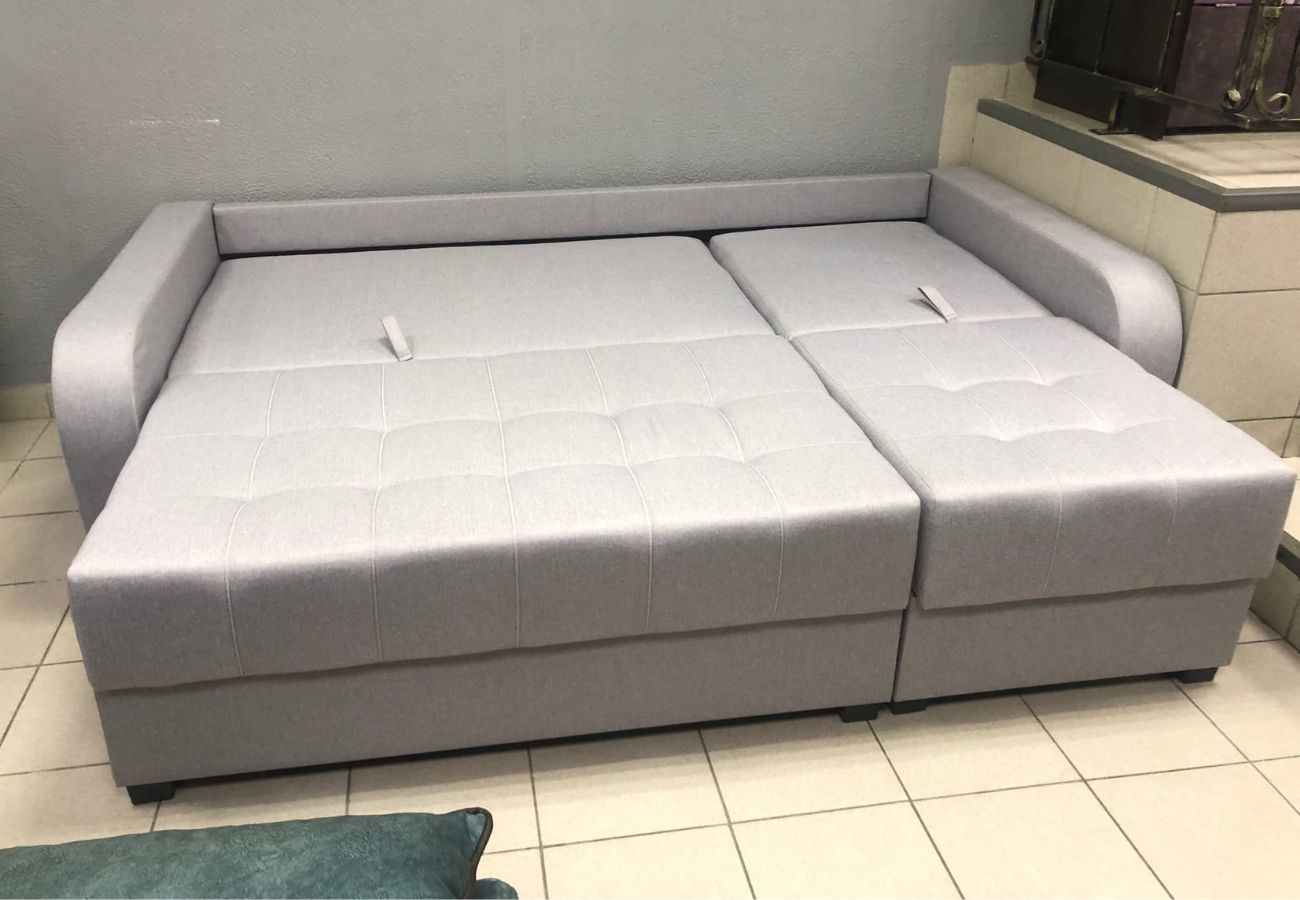 Диван-кровать угловой Лего комфорт серый