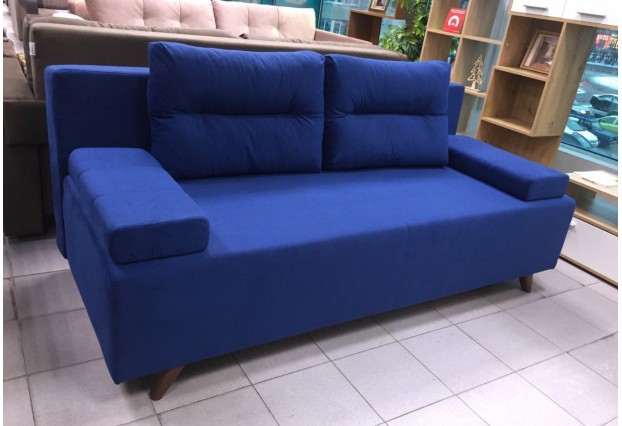 Прямой диван-кровать Манго 2 200 см синий