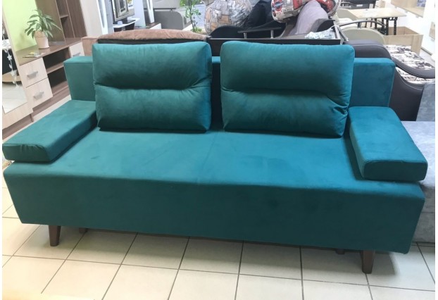 Прямой диван-кровать Манго 2 200 см зеленый