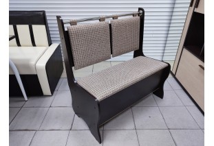 Лавка большая Аленка 15, Венге темный/Рогожка темная