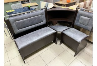 Кухонный уголок Аленка 15/1 венге, серый велюр