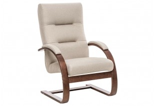 Кресло Leset Монэ Орех текстура, рогожка Malmo 05 Бежевый