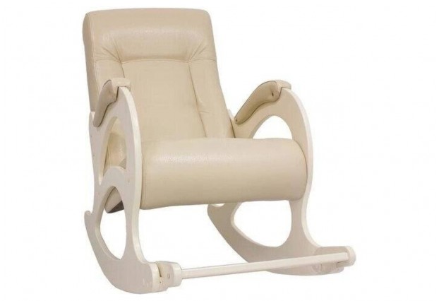 Кресло-качалка Leset Модель 44 б/л Дуб шампань, кожзам Polaris Beige