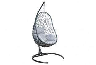 Подвесное Кресло LESET АЖУР Черный, Светло-серый