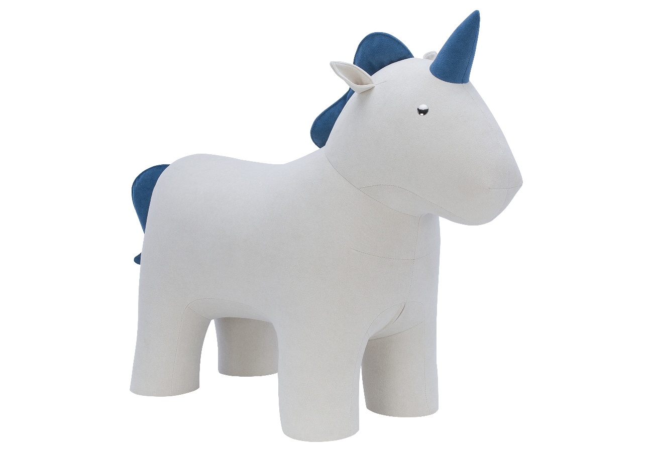 Пуф Unicorn Единорог, ткань велюр Omega 30, Omega 45