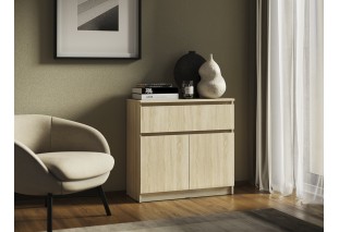 Челси Комод 800 (1 ящик 2 двери) (Дуб сонома, дуб сонома)