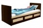 Кровать детская с ящиками Алекс 80 см дуб беленый, венге