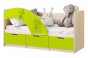 Кровать детская с ящиками Маша 160х80 см зеленый, дуб беленый
