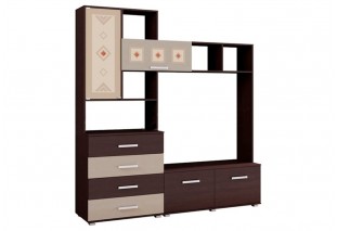 Гостиная Белла (гостиная) (Дуб беленый, венге)