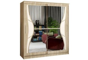 Шкаф-купе с зеркалом Роан 150 см сонома
