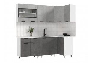 ЛДСП Кухня Рио NEW 2,2х1,0м (Бетон светлый/Бетон темный (Антарес))