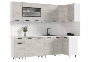 ЛДСП Кухня Рио NEW 2,6х1,0м (Дуб Крафт Белый (Антарес))