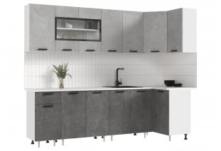 ЛДСП Кухня Рио NEW 2,6х1,0м (Бетон светлый/Бетон темный (Антарес))