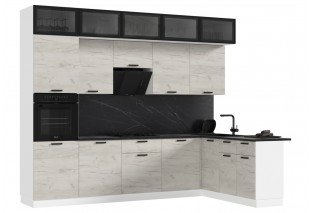 ЛДСП Кухня Рио NEW 3,0х1,8м (Дуб Крафт Белый (Кастилло))