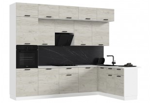 ЛДСП Кухня Рио NEW 3,0х1,8м Компановка №2 (Дуб Крафт Белый (Антарес))