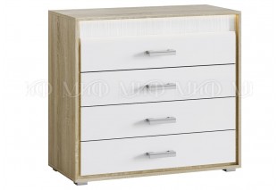 Фортуна Комод 940 (Белый глянец холодный, дуб сонома)