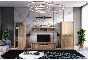 Гостиная Терра Вариант №2 (сонома, дуб сонома)