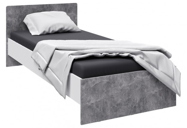Кровать Лючия 90х200 см белый/ателье светлое