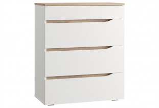 Муссон Комод 13.97 Белый PE шагрень, Дуб эндгрейн элег.