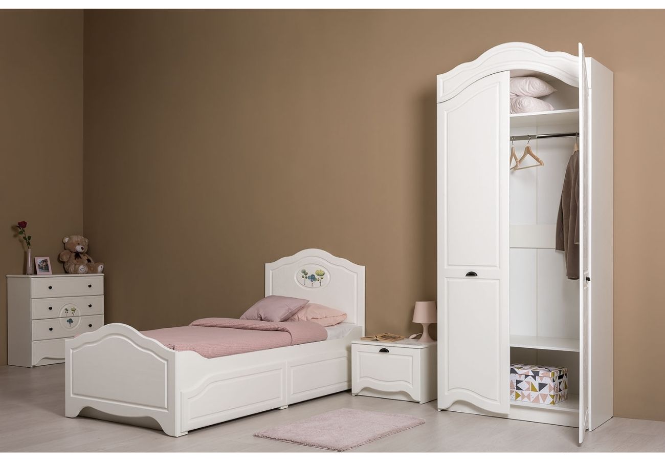 Детская РОУЗ (тумба + кровать + комод + шкаф)