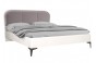 Двуспальная кровать с мягкой спинкой Валенсия 160 см белая