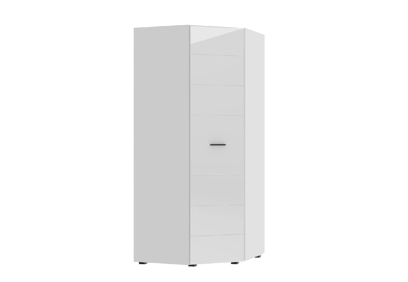 GLOSS шкаф угловой 91х91 Белый, Белый глянец