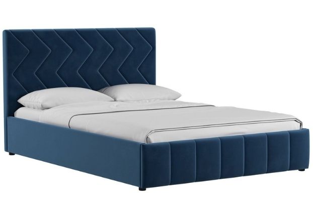 Кровать Алаво с подъемным механизмом 140 см полуночно-синий
