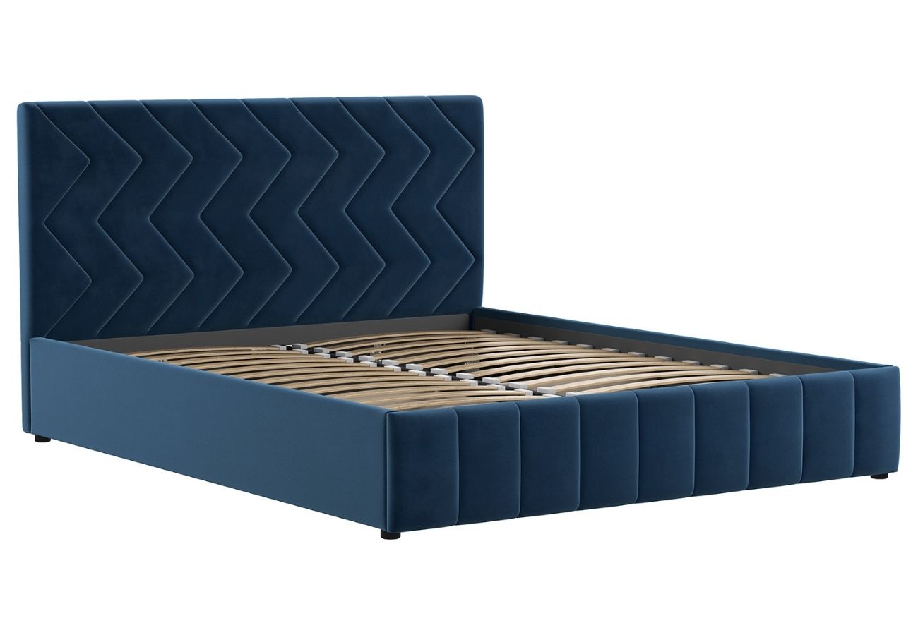 Кровать Алаво с подъемным механизмом 160 см полуночно-синий