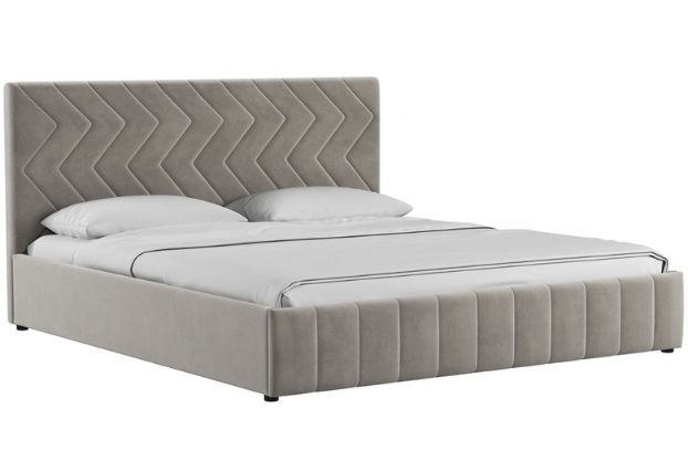 Кровать Алаво с подъемным механизмом 180 см светлый кварцевый, серый