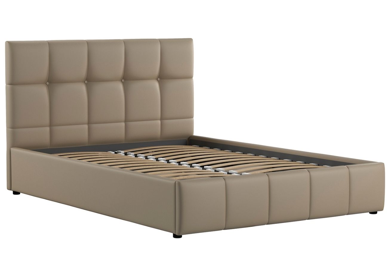 Кровать Пиела с подъемным механизмом 140 см бежево-коричневый