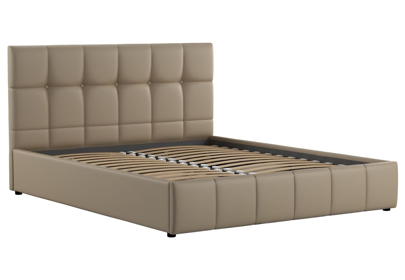 Кровать Пиела с подъемным механизмом 160 см бежево-коричневый