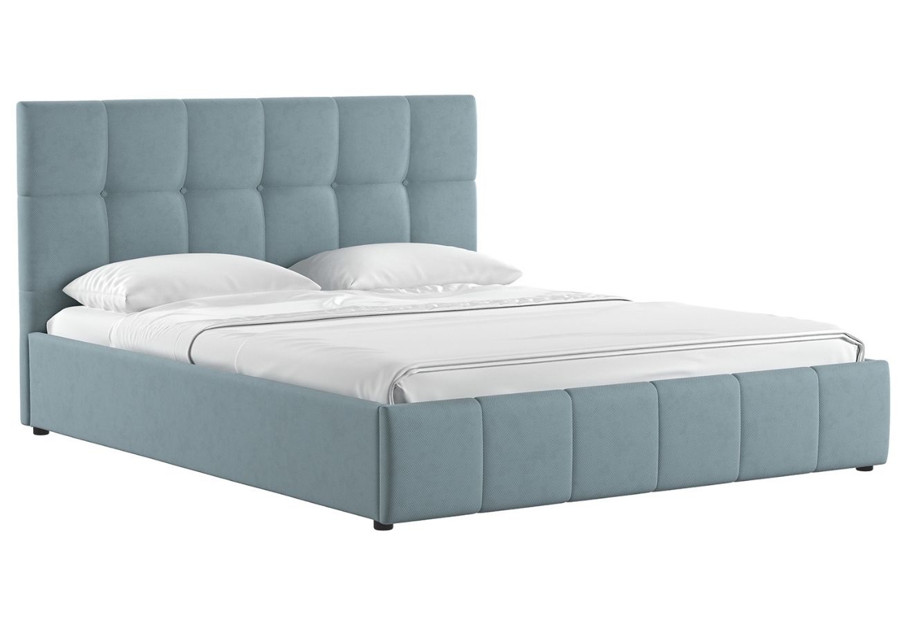 Кровать Пиела с подъемным механизмом 160 см серебристый серый