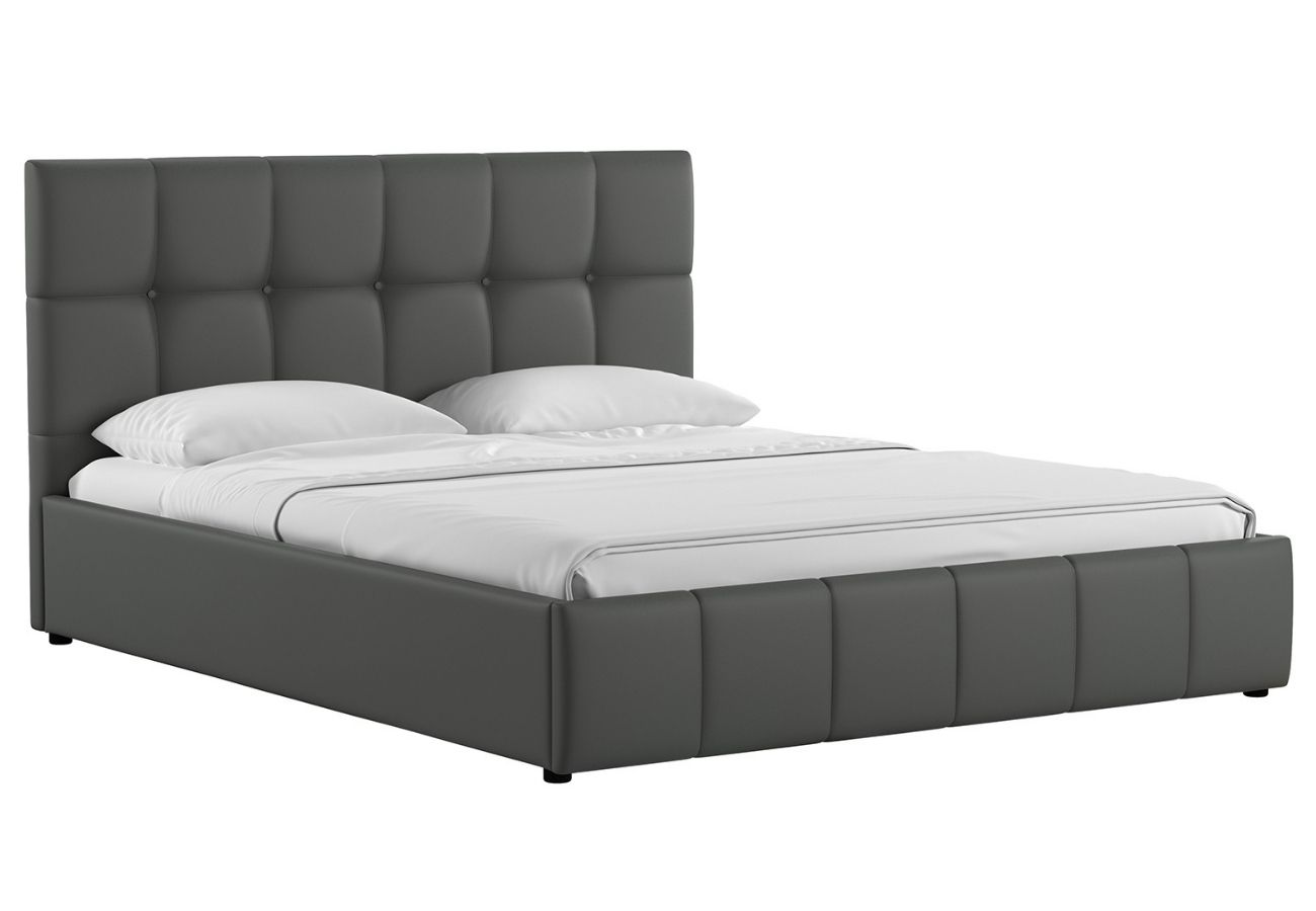 Кровать Пиела с подъемным механизмом 160 см серый