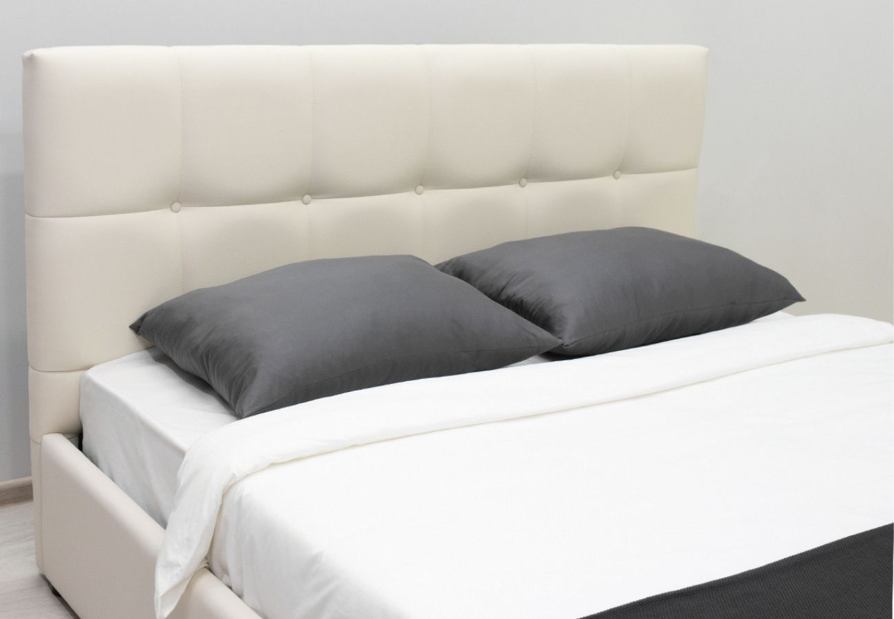 Кровать Пиела с подъемным механизмом 160 см сливочный
