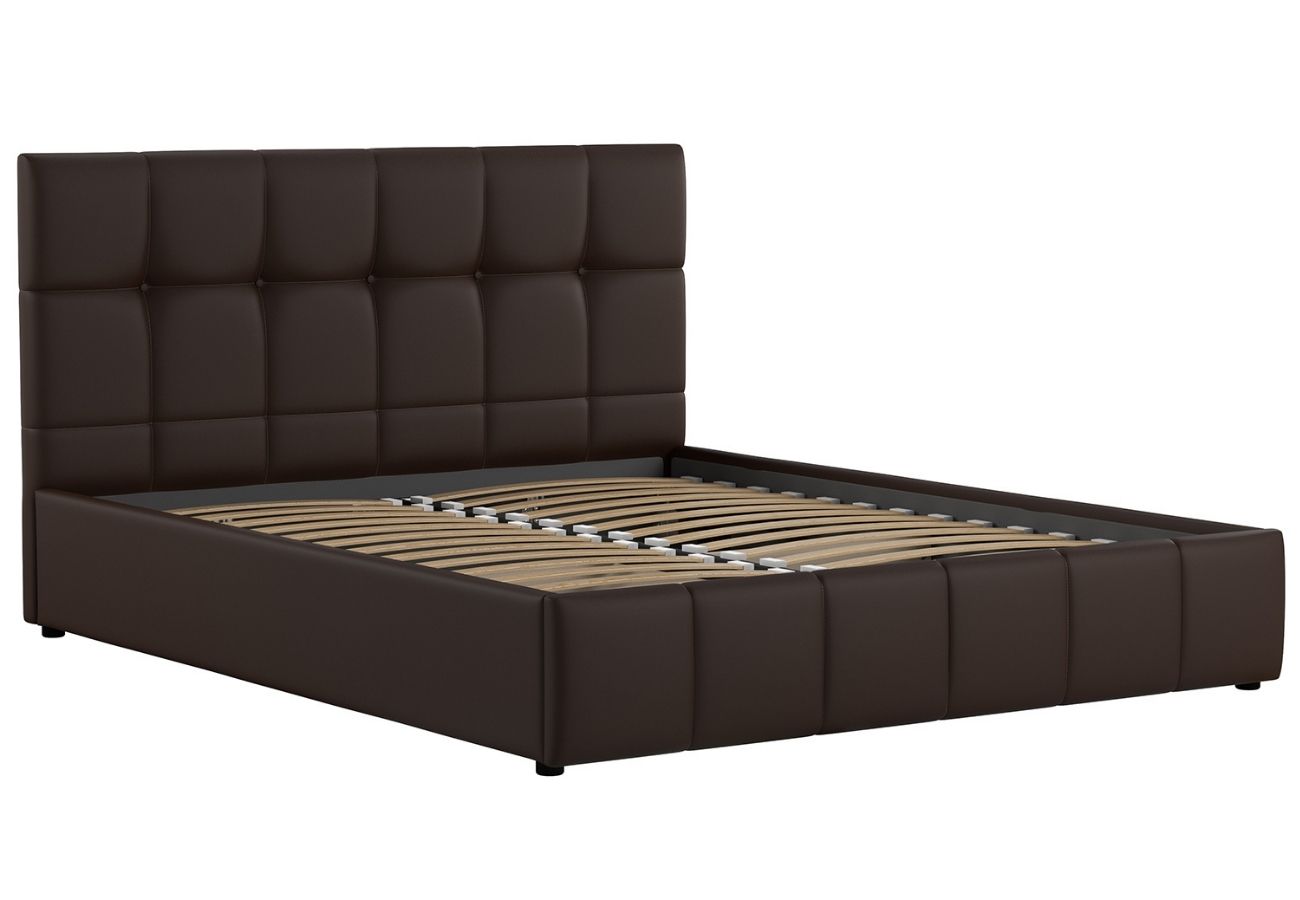 Кровать Пиела с подъемным механизмом 160 см темно-коричневый