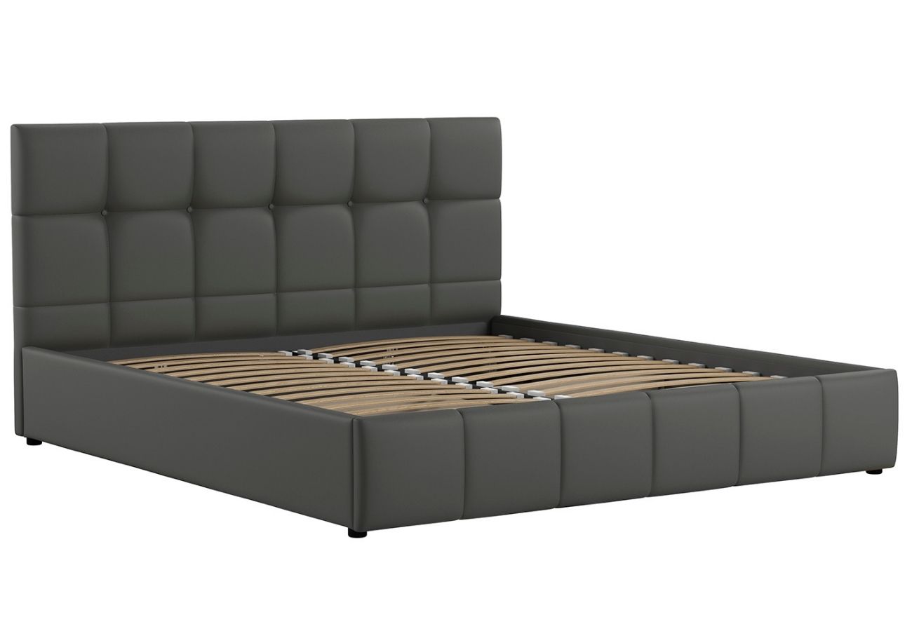 Кровать Пиела с подъемным механизмом 180 см серый