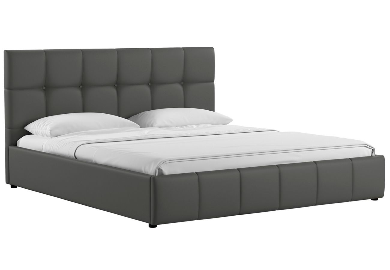 Кровать Пиела с подъемным механизмом 180 см серый