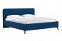 Кровать Раахе с подъемным механизмом 180 см темно-синий сапфировый, коричневый