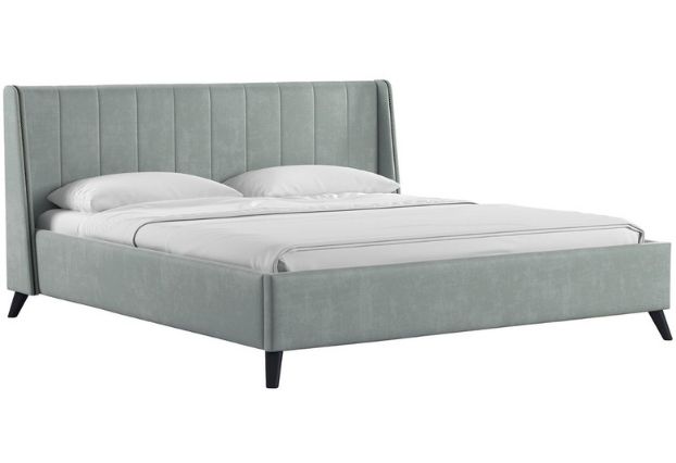Кровать Савис с подъемным механизмом 180 см серебристый серый