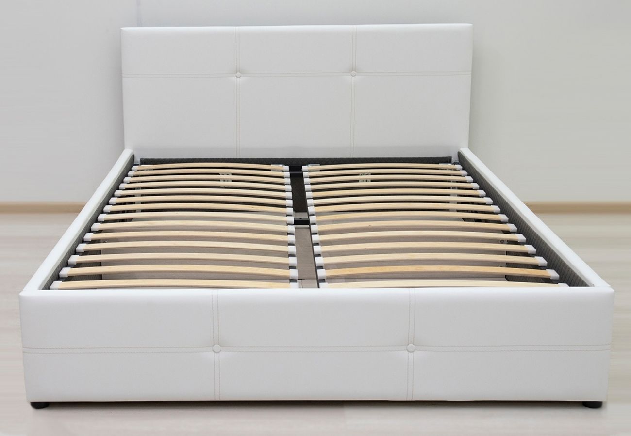 Кровать Суопе с подъемным механизмом 140 см белый