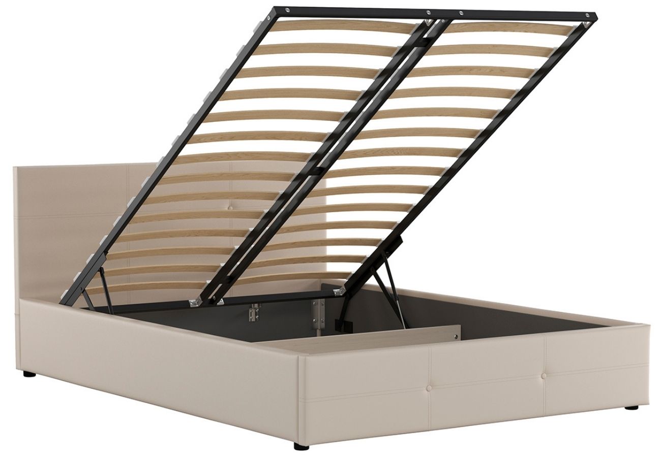 Кровать Суопе с подъемным механизмом 140 см бежевый